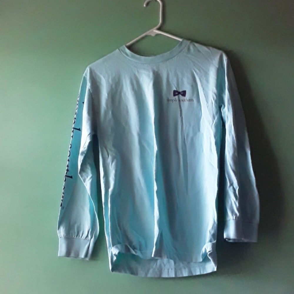 Simply Southern light blue long sleeve shirt